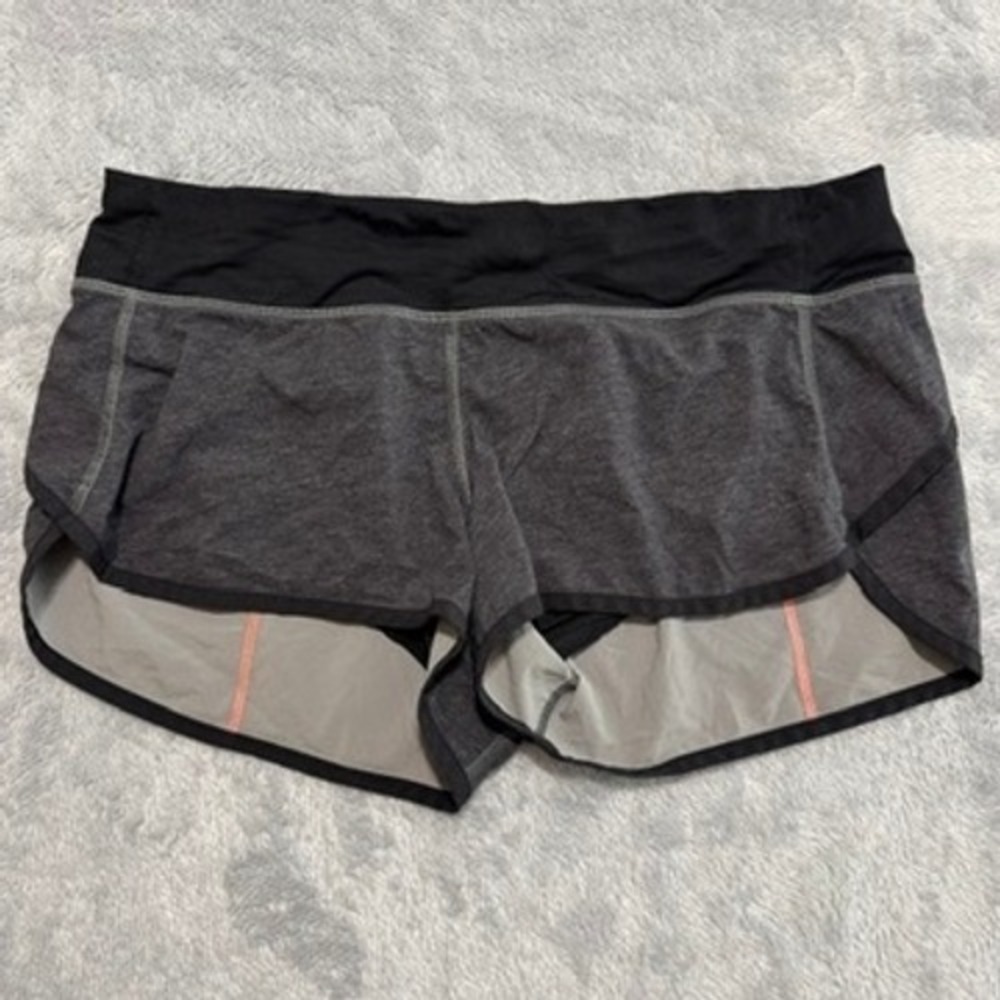 Lululemon Speed Up Shorts 2.5" Size 8 Gray Heather Lined Athletic Gym Run Lounge
